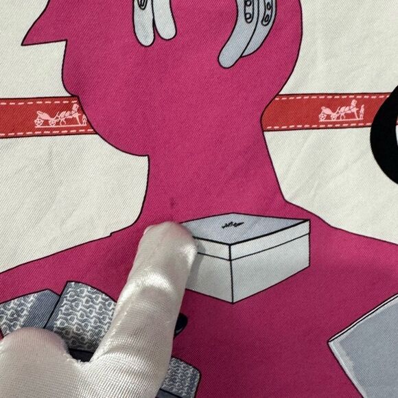 Hermès Monsieur & Madame Silk Scarf Large - Picture 8 of 12